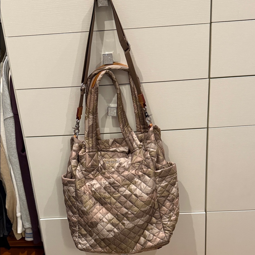 MZ Wallace Max II Quilted Blush Camo Tote Bag